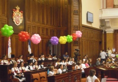 7. oktobar 2012. Učesnici manifestacije „Kreda crta maštom“  